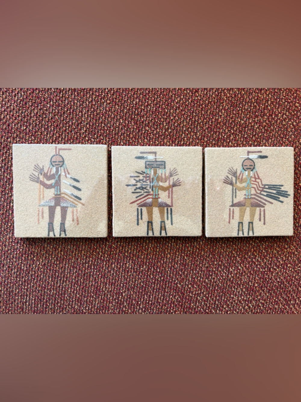 Navajo SandArt  by Foster Tiles - Set of 3